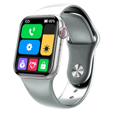 apl watch series 6 m26 plus, 44mm aluminium, беспроводная зарядка, silver, оптом, купить