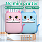 Детский термопринтер A8 Cat printer pink, bluetooth, ЗУ Type-C