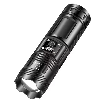 фонарь yt-883-tg, 1x18650, зу type-c, индикация заряда, zoom, box, оптом, купить