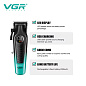 Акумуляторна машинка для стриження (clipper) VGRV-196 GREEN, 8 насадок, 7000 RPM, 2000 mAh, LED display
