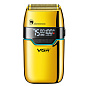 Электробритва VGR V-350 GOLD шейвер, двойное лезвие,  2 насадки, LED Display