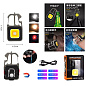 Фонарь MULTIFUNCTIONAL 5138/KL-535-COB ULTRA(White+Yellow+Red), multitool, Li-Ion аккум., магнит, карабин, отвертка, ЗУ Type-C