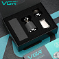 Электробритва VGR V-391 black для мужчин, роторная для влажного и сухого бритья, 2 насадки, IPX7