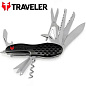 Багатофункціональний ніж Traveler з 11 інструментами K5011GSC Black/Blue