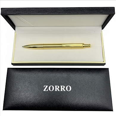 ручка шариковая zorro в подарочной коробке (золотая) 005, оптом, купить