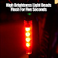 Велофонарь LEADBIKE LD77-LS-4LED с лазерной разметкой, waterproof, Li-Ion  аккумулятор, ЗУ Type-C
