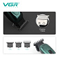 Триммер VGR V-227 GREEN, 3 насадки, LED display
