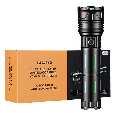 фонарь yemao ym-g33y-2 tg 40w, 3x361350, зу type-c, zoom, оптом, купить