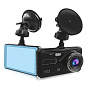 Автомобильный видеорегистратор T672, LCD 4", TOUCH SCREEN, 2 камеры, 1080P Full HD, металл. корпус