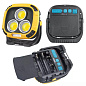 Фонарь кемпинг W891-1-3COB(White+Yellow)+5SMD(Red), Power bank, 2x18650, ЗУ Type-C, магнит, крюк