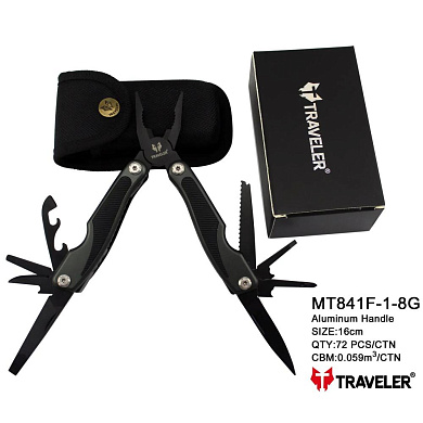 мультиинструмент мультитул traveler mt-841f-1-8g 16см, оптом, купить
