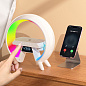 Light Sound Machine XM-X63, RGB ночник, часы, беспроводная зарядка,  Bluetooth колонка