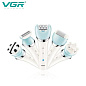 Набор для женщин VGR V-703 5  в 1, электробритва,  эпилятор, массажер, шлифовка ступней, щеточка для лица, беспроводной