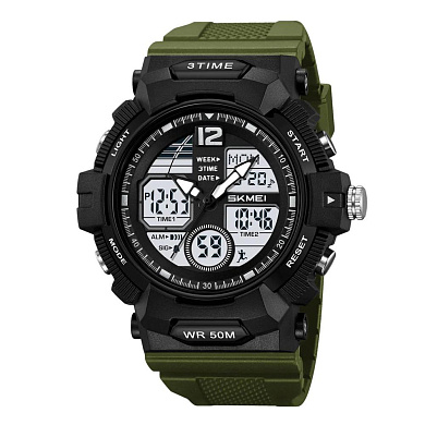 часы наручные 2354ag skmei, army green, оптом, купить