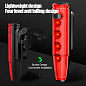 Велофонарь LEADBIKE LD77-LS-4LED с лазерной разметкой, waterproof, Li-Ion  аккумулятор, ЗУ Type-C