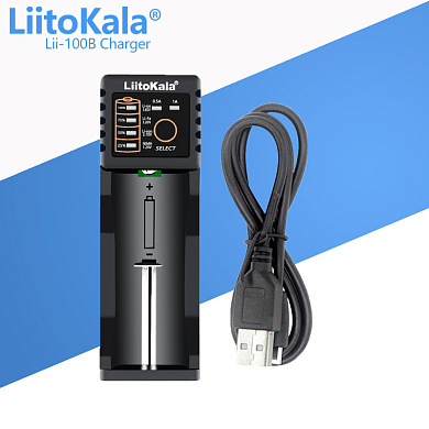 зарядное устройство liitokala lii-100b, 1xааа/ аа/ 14500/ 16340/ 18650, оптом, купить