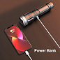 Фонарь PLD-008 WHITE LASER LED PM10-TG, Li-Ion аккум., power bank, индикация заряда, ЗУ Type-C, zoom, Box