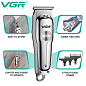 Машинка (триммер) для стрижки волос и бороды VGR V-071, Professional, 3 насадки, Т-образное лезвие, встр. аккум.