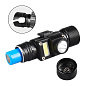 Фонарь налобный XQ-210-2-T6+COB, 1x18650, ЗУ microUSB