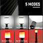 Фонарь WORKLIGHT 72-XPE(white+red), 10 W, 350 Lumen, Li-Ion аккум., поворот180º+180º, зажим, крюк, магнит, ЗУ Type-C