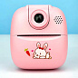 Дитячий фотоапарат миттєвого друку  A19, pink з підтримкою microSD card, 3Y+