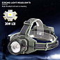Фонарь налобный NIGHT VISION FLUORESCENCE 8098-TG, IPX4, 2x18650, ЗУ Type-C, zoom, Box