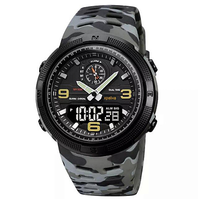 часы наручные 1655cmgybk skmei, gray camo-black, ukraine, оптом, купить