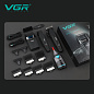 Комплект VGR 3 в 1 V-640 S3 BLACK, машинка для стрижки (clipper), триммер и электробритва (шейвер)