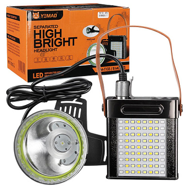 фонарь налобный yemao ym-t103 tg+smd(white+red), li-ion аккумулятор, зу type-c, internal battery, оптом, купить