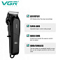Машинка (триммер) для стрижки волосся та бороди VGR V-118, Professional, 4 насадки