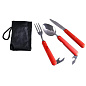 Туристический набор 3 в 1 ложка, вилка, нож K-8003 Black/Blue/Red/Grey