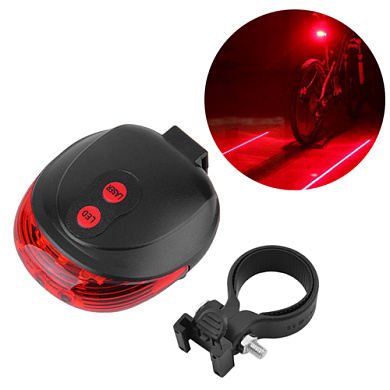 велофонарь stop dw-681-5led + 2laser, waterproof, 2хaaa, оптом, купить