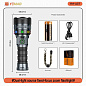 Фонарь YEMAO YM-A3T 1+18LED, 1x26650, ЗУ Type-C, zoom, магнит