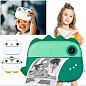 Детский фотоаппарат с термопечатью M05 GREEN DINOSAUR