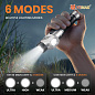 Тактический фонарь YEMAO YM-F303X, 1600LM, аккумуляторы 1x21700 (1x5000 mAh), поворотная голова