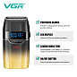 Электробритва VGR V-308 GOLD шейвер, двойное лезвие, 9000 RPM, LED Display