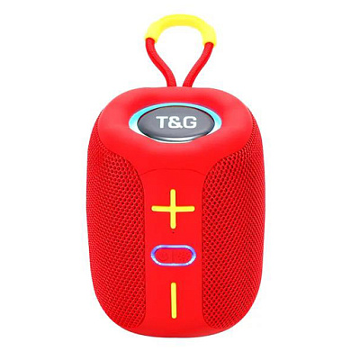 bluetooth-колонка tg658 с rgb подсветкой, speakerphone, радио, red, оптом, купить