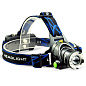 Фонарь налобный PLD-V9-F-4XPE (WHITE+RED+BLUE+GREEN), 2x18650, ЗУ Type-C, zoom, Box