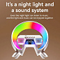 Light Sound Machine XM-X63, RGB ночник, часы, беспроводная зарядка,  Bluetooth колонка
