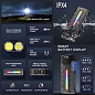 Фонарь YEMAO YM-A200-3SLWAV4+SST36+RGB, Li-Ion аккумулятор, ЗУ Type-C, магнит