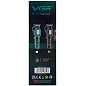 Аккумуляторная машинка для стрижки (clipper) VGR V-600 BLACK, 6 насадок, регулятор высоты, LED display, 7000 RPM