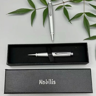 подарочная ручка nobillis в футляре (серебристая) 608, оптом, купить