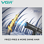 Фен профессиональный VGR V-401 BLACK, 40 уровней обдува 70000 - 110000 RPM, 40 уровней температуры 60°C - 100°C, 3 насадки