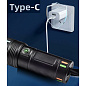 Ліхтар NIGHT VISION FLUORESCENCE 701-PM10-TG, Li-Ion акумулятор, ЗУ Type-C, індикація заряду, zoom