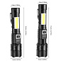 Фонарь COB18-WHITE LASER LED PM10-TG+COB, 1x18650, power bank, магнит, ЗУ Type-C, zoom