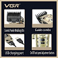 Машинка (триммер) для стрижки волос и бороды VGR V-005, Professional, 8 насадок