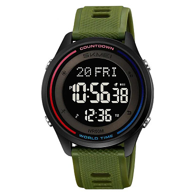 часы наручные 2348ag skmei, army green, оптом, купить