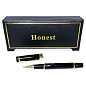 Шариковая ручка в подарочном футляре, черная с золотыми вставками Honest 5528