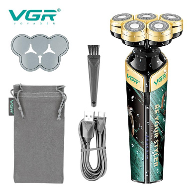 электробритва vgr v-330, роторная, ipx5, оптом, купить