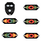 Велофонарь FY-1820 с указанием поворотов (red+yellow), waterproof, ЗУ microUSB, встр. аккум., пульт управления, CR2032
